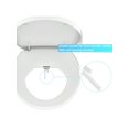 thumbnail image 4 of EastVita 19 inch Elongated Multifunctional bathroom Bidet Toilet Seat Non Electric Dual Nozzle Bidet Attachment with Soft Close Lid Feminine Hygiene Toilet Seat Cover for Women Easy Install White, 4 of 7
