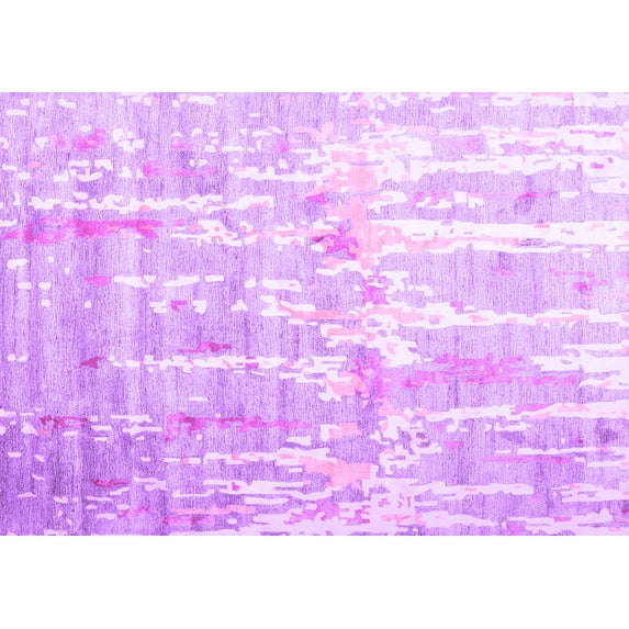 Ahgly Company Indoor Rectangle Abstract Purple Contemporary Area Rugs, 7' x 10'