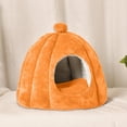thumbnail image 2 of Pumpkin Style Pet Cave Bed Pet Tent Pet House with Removable Outer Cover and Inner Lining Pad, Soft Semi-Enclosed Pumpkin Shaped Pet Bed for Small and Medium Dogs and Cats, 2 of 6