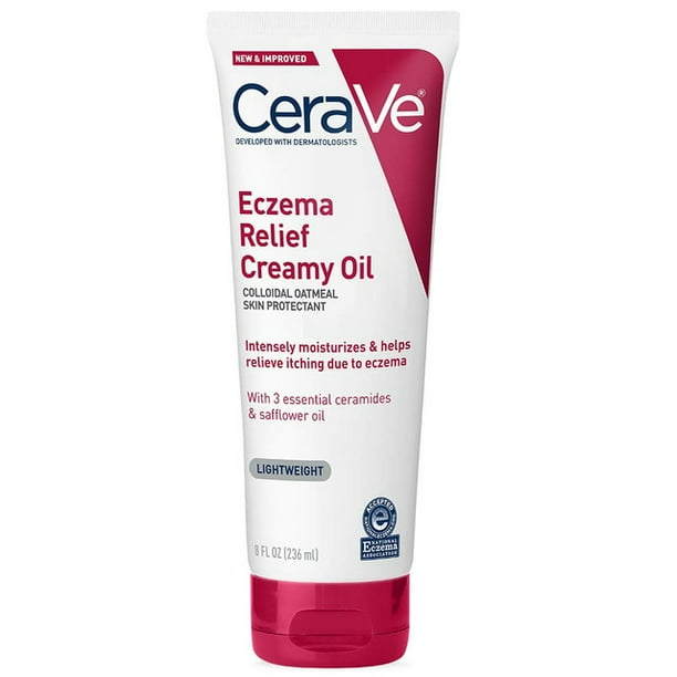 Cerave Eczema Relief Creamy Body Oil Anti Itch Cream for Dry Skin