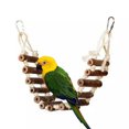 thumbnail image 1 of Flmtop Parrot Swing Toy Pet Birds Solid Wood Climbing Ladder Hanging Rope Decoration, 1 of 5