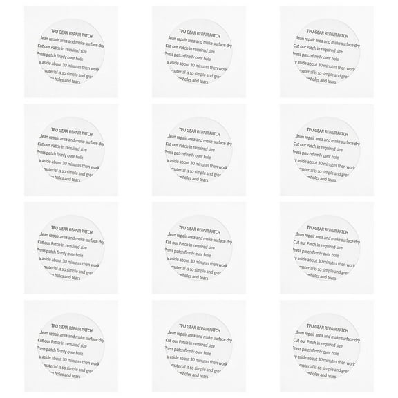 OUNONA TPU Repair Patch for Inflatable Products Adhesive and Waterproof Ideal for Tent Air Mattress Repair White