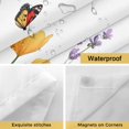 thumbnail image 4 of Spring Floral No Hooks Shower Curtain with Snap-in Liner Pink Yellow Wildflower Plant Butterfly Shower Curtains for Bathroom, Waterproof, Easy Install, Washable 36"x78", 4 of 9
