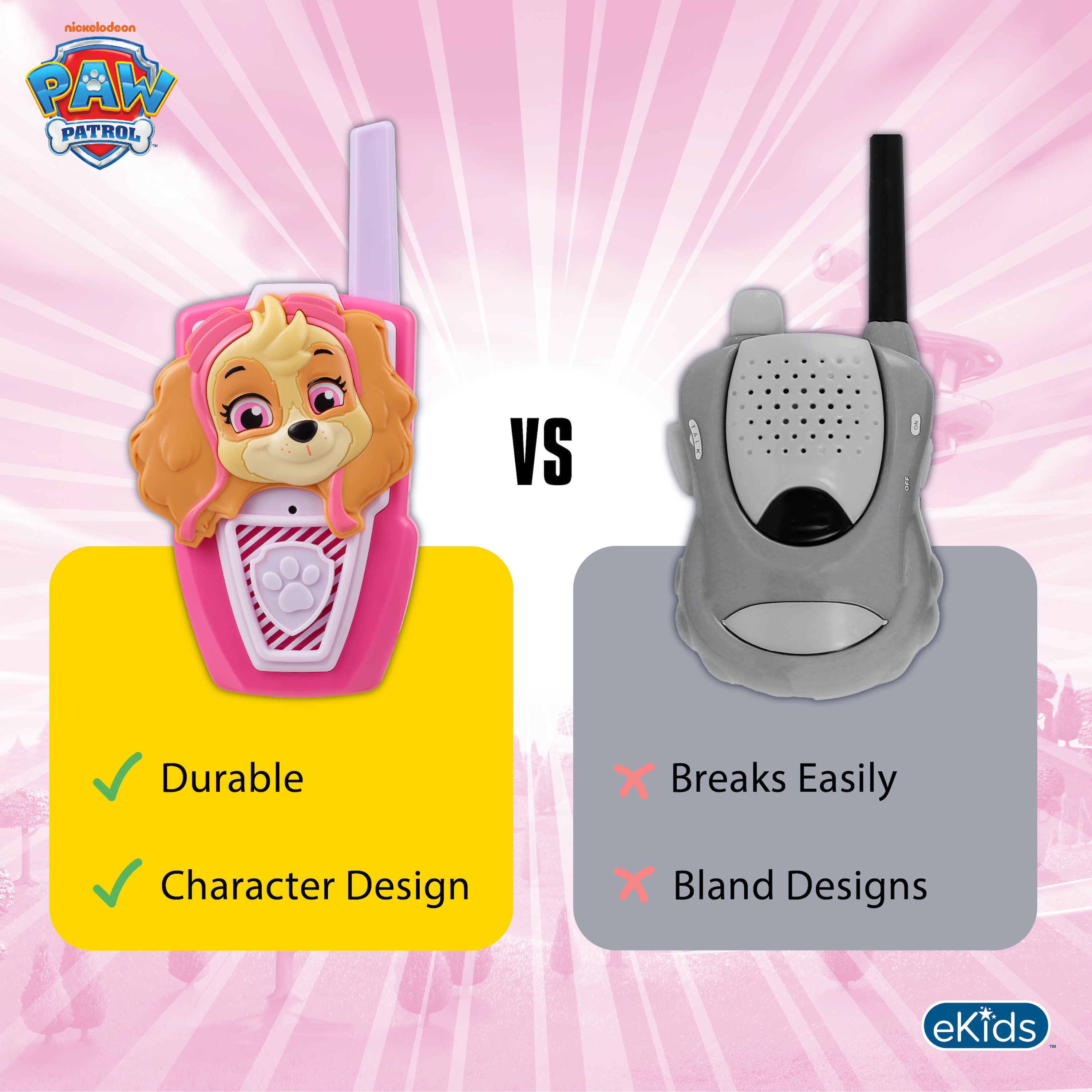 eKids Paw Patrol Skye & Liberty Walkie Talkies photo 5