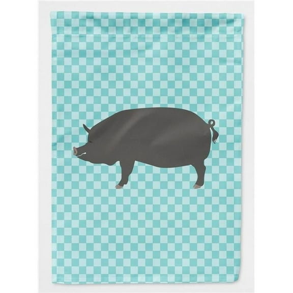 Berkshire Pig Blue Check Flag Canvas House
