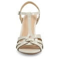 thumbnail image 6 of Journee Womens Valry Woven T-Strap Stiletto Dress Sandals, Widths Available, 6 of 9