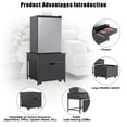 thumbnail image 6 of Mini Fridge Stand with Storage, Heavy Duty Mini Fridge Table with Rolling Cabinet, 6 of 19