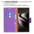 thumbnail image 5 of Allytech Wallet Case for Galaxy S22 Ultra, PU Leather with Lanyard Kickstand Shockproof Wrist Strap Shock Absorption Cards Holder Cash Pocket Case Cover for Samsung Galaxy S22 Ultra, Violet, 5 of 5