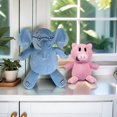 thumbnail image 4 of Plush Toys Generic 2024 Blue Elephant and Pink Pig para niños, 4 of 6