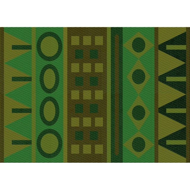 Ahgly Tapis Rectangulaire Lavable en Machine Intérieur Transitionnel Vert Lime Foncé, 2 Pieds x 5 Pieds