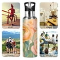 thumbnail image 7 of Yayeee 20oz Insulated Water Bottle Double Wall Stainless Steel with Flip Straw Lid, Abstract Floral Art, 7 of 7