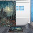 thumbnail image 2 of Bathroom Sets Curtain and Rug Sets 23.6x15.7 in Non-Slip Mat and 66x72 in Shower Curtain for Home Bath Dcor Ancient Mansion, 2 of 7