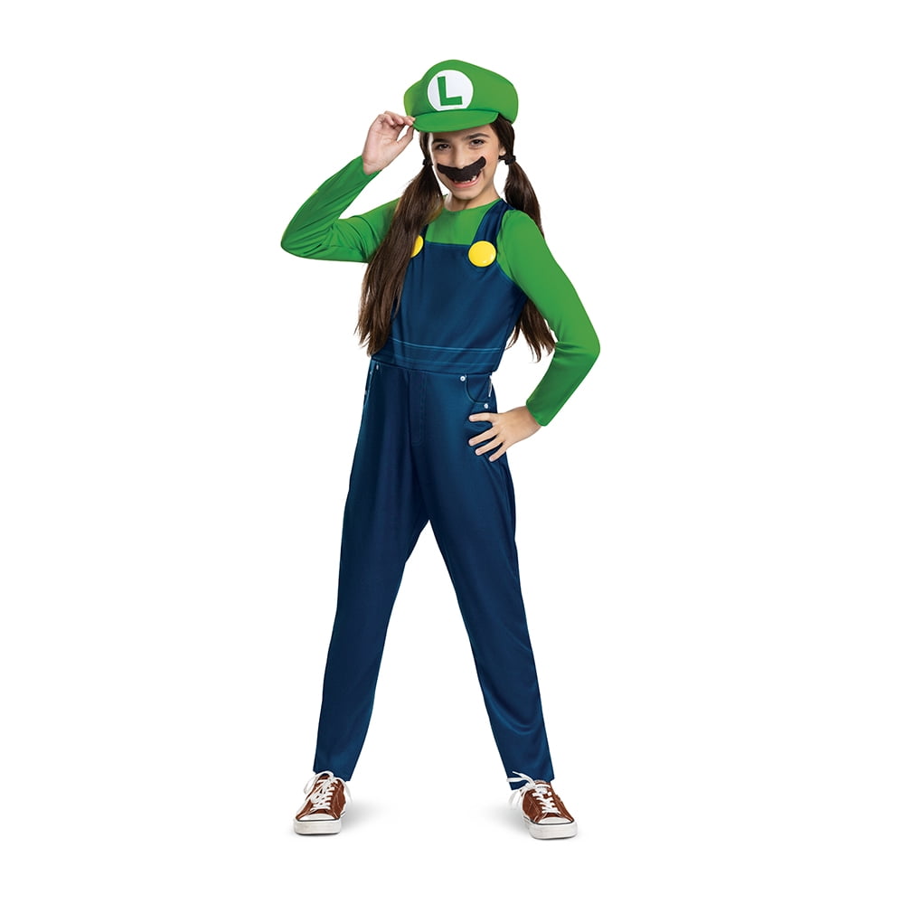 Nintendo Super Mario Bros. Luigi Halloween Costume for Children, Boys Size S (6/7), by Disguise
