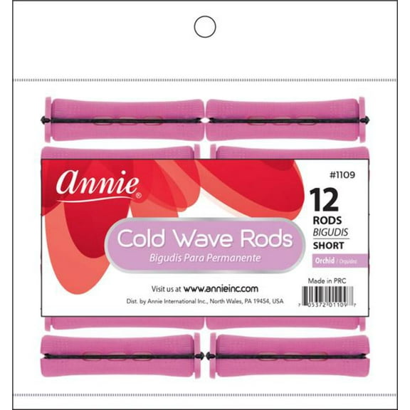 ANNIE - Professional Cold Wave Rods 12PCs SHORT ORCHID #1109