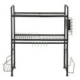 thumbnail image 5 of LELINTA Over the SiLELINTA Dish Drying Rack, 2 Tier Dish Drainer, Stainless Steel Storage Kitchen Dish Rack with Utensil Holder - Kitchen Dish Rack Over The SiLELINTA(Black), 5 of 8