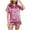 New-Dark Pink, variant on Patlollav Pajamas Womens Home Wear Two-Piece Suit Short Sleeve Pants Pajama Set