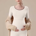 thumbnail image 6 of hengsof Maternity Shirt Long Sleeve Basic Top Ruch Sides Bodycon Tshirt for Pregnant Women, 6 of 6
