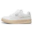thumbnail image 5 of Men'S 2026 Chunky Minimalist White Sneakers with Lightweight Design, Unisex-Inspired, Suitable | Low-Top Casual Shoes  for Daily & Casual Wear, All-Season, & Microfiber Upper, Rubber Sole, EVA Insole, 5 of 5