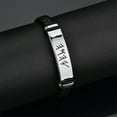 thumbnail image 4 of God Yhwh Leather Bracelet for Men Women Jewish Hebrew Name Jehovah Protection Bangle Religious Israelite Jewelry Gifts for Birthday Anniversary, 8.26 inches, Black, 4 of 7