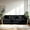 Black, variant on Loveseat Couch for Living Room, 86" Blue Velvet 3-Seater Sofa Couch with 2 Pillows & Gold Metal Legs, Modern Upholstered Sofa Love Seat Sectional Couches for Apartment Home Office Black