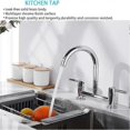 thumbnail image 4 of Kitchen Sink Mixer Tap,2 Hole Kitchen Mixer Tap,Dual Lever Bridge Kitchen Sink Mixer Tap, 4 of 5