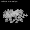 thumbnail image 3 of Earring Pads, 120 Pcs 4 Styles - Silicone Clip-on Earring Backs, Comfort Earrings Cushions Replacements (Clear), 3 of 6