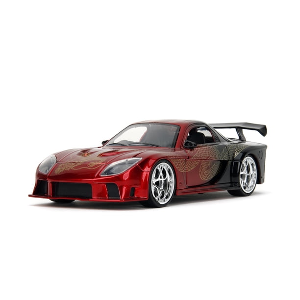 Jada 1:24 Mazda RX-7 Widebody Black/Red Dragon Toy - Walmart