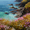 Coastal Seascape, variant on Coastal Seascape Wildflowers Oil Canvas Print, Wall Art for Living Room Bedroom Kitchen Dining Room Office Home