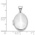 thumbnail image 4 of Finest Gold 10K White Gold Polished Oval Locket Pendant, 4 of 7