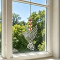 thumbnail image 3 of Homellea Hummingbird Crystal Suncatcher, 15.9 Inch Silver Metal Window Hanging Ornament with Crystal Prism Pendant for Rainbow Maker, Garden, Patio, Bedroom, Living Room and Home Decor, 3 of 6