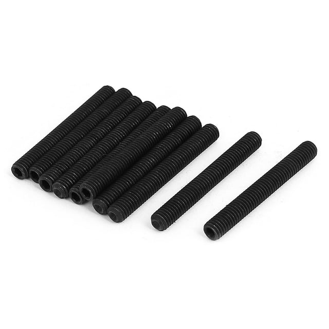Tornillos de cabeza hexagonal M5x40mm con punta de capuchón negros, 10 piezas