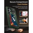 thumbnail image 3 of Funda tipo cartera Vihibii para Samsung Galaxy S25 Ultra Green, 3 of 7