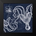 thumbnail image 2 of Babbitt, Gwendolyn 20x20 Black Modern Framed Museum Art Print Titled - Octopi on Indigo II, 2 of 5