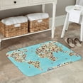 thumbnail image 5 of Kdxio World Travel Line Icons Map,16" x 24", Non-Slip Front Door Mats,Outdoor Welcome Mat Washable, 5 of 9