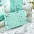 thumbnail image 4 of Happy Anniversary Wrapping Paper Roll - Mini Roll - 17 Inch x 16.5 Feet - Mint and Silver Foil Happy Anniversary Lettering Design Perfect for Celebration, Party, 4 of 14