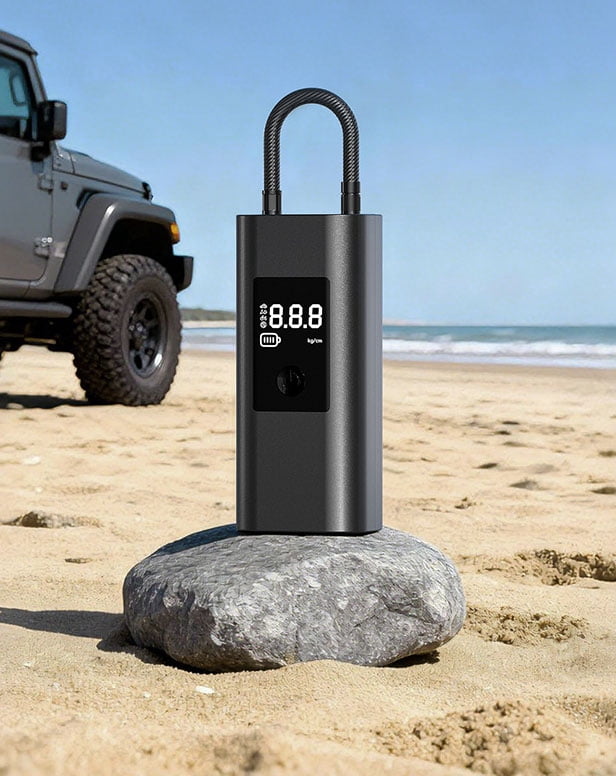 Unbranded Cordless Tire Inflator Portable Air Compressor, 150PSI, 3000mAh Long Range Battery, Air Pump for Car Tires, Bike, Motorcycle, Electric Pump with Digital Pressure Gauge