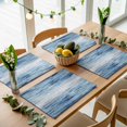 thumbnail image 5 of Vintage Blue Placemats Set of 4, Retro Blue Ombre Modern Abstract Art Washable Wipeable Table Mats for Dining Tables, Indoor Outdoor Kitchen Place Mats for Holiday Party Table Decor, 5 of 9