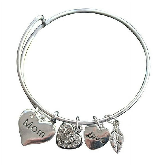 Mom Bracelet- Mom Charm Bangle, Mom Jewelry - Perfect Gift For Moms