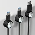 thumbnail image 2 of Usb Charging Cable 3 Sets of Simulated Diamond Cable Organizer Data Cable Fixing Clip Mobile Phone Charging Cable Plug Hook Data Cable Collection Storage Cable Organizer Clips, 2 of 6