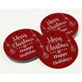 thumbnail image 3 of Inkdotpot Pack Of 100 Merry Christmas & Happy Holiday Favor Paper Tags Craft Real Silver Foil Hang Tags, 3 of 6