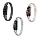 thumbnail image 2 of Pulsera de acero inoxidable con Bluetooth 4,0 de presión arterial con frecuencia cardíaca para mujer, pulsera de recordatorio de llamada telefónica con mensaje IP67 AweSitey DZ6337-03, 2 of 2