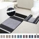 thumbnail image 1 of Juego de 2 alfombrillas de baño de chenilla supergruesas y suaves, lavables a máquina, para baño, secado rápido, absorbentes de agua, color negro (paquete de 2 a 20 x 32 pulgadas/17 x 24 pulgadas), color negro a rayas de 47 x 17 pulgadas Más 20 x 20, 1 of 2