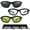 Smoke x Clear x Yellow, variant on Z87 Motorcycle Safety Sun Glasses Foam Padded Men Wind Dust Resistant Smoke Clear Yellow