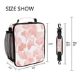 thumbnail image 5 of Square Lunch Bag 10.5*3.5*9.5 Inches Cooler Bag Lunch Bag Insulation Portable Durable Fashion Pink Leaf, 5 of 6