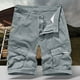 thumbnail image 1 of pstuiky Pantalones cortos deportivos, Pantalones cortos casuales de verano para hombre, de color liso, con múltiples bolsillos, cargo Pantalones cortos de baloncesto, 1 of 3