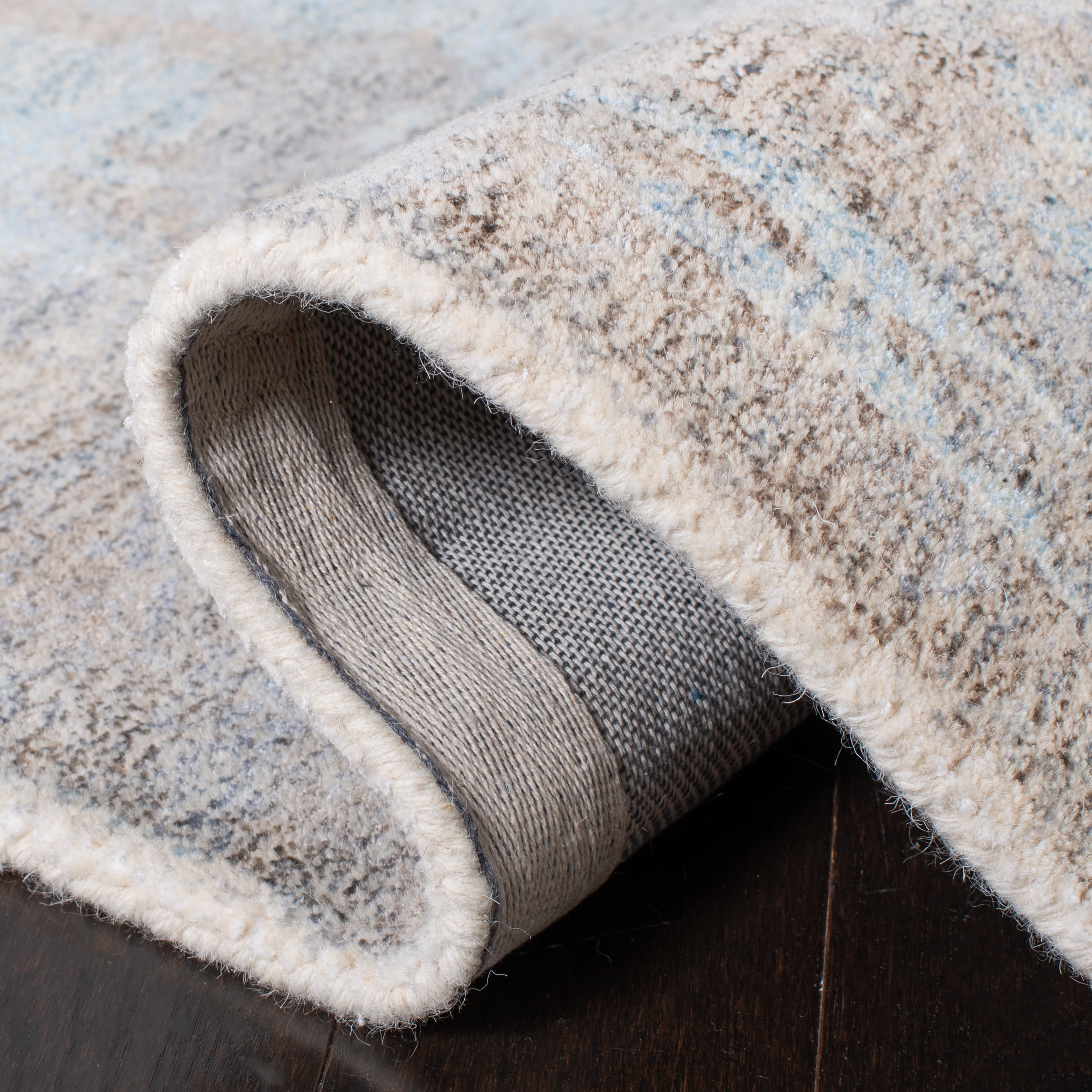 SAFAVIEH Restoration Vintage Janae Abstract Area Rug, Grey/Blue, 8' x 10'