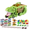 thumbnail image 2 of Camión de dinosaurios que come autos Juguete Dinosaurio que se traga un camión Regalo de cumpleaños Pista y Juguetes de dinosaurios verdes, 2 of 9