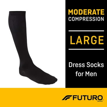 FUTURO Revitalizing Dress Socks for Men, Large