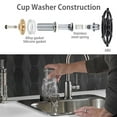 thumbnail image 3 of Automatic Faucet Glass Rinser Stainless Steel Metal Bottle Washer with Tee Connector and Water Pipe Coffee Cup Cleaner Tool Kitchen Sink Accessories for Home Bar Restaurants, 3 of 8