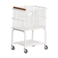 thumbnail image 1 of Organizador de carrito de lavandería con ruedas, práctico y portátil, multifuncional. Blanco, 1 of 8